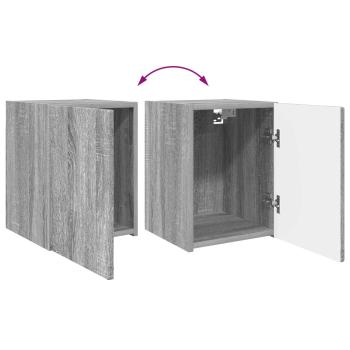 TV-Schrankset Wandmontiert 4 pcs Graues Sonoma Holzwerkstoff