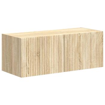 TV-Schrankset Wandmontiert 4 pcs Sonoma-Eiche Holzwerkstoff