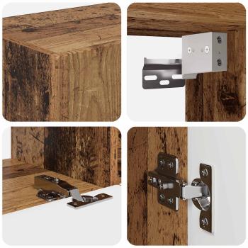 ARDEBO.de - TV-Schrankset Wandmontiert 4 pcs Altholz Holzwerkstoff