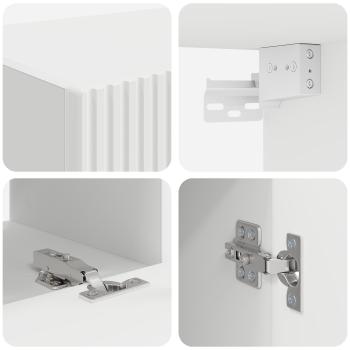 TV-Schrankset Wandmontiert 4 pcs Weiß Holzwerkstoff