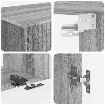 TV-Schrankset Wandmontiert 4 pcs Graues Sonoma Holzwerkstoff