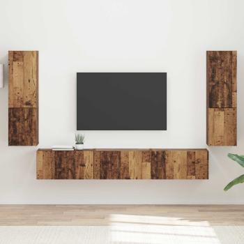 ARDEBO.de - TV-Schrankset 4 stk. Altholz Holzwerkstoff