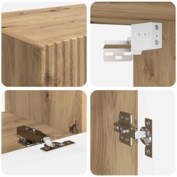 TV-Schrankset Wandmontiert 4 pcs Artisan-Eiche Holzwerkstoff