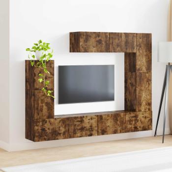 TV-Schrankset 5 Stk. Geräucherte Eiche Holzwerkstoff