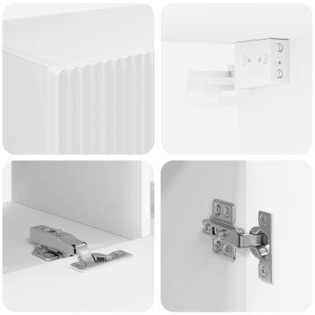 ARDEBO.de - TV-Schrankset Wandmontiert 6 pcs Weiß Holzwerkstoff