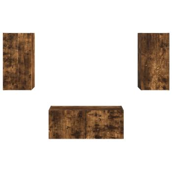 TV-Schrankset 6 pcs Geräucherte Eiche Holzwerkstoff