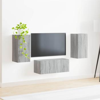 TV-Schrankset 6 stk. Graues Sonoma Holzwerkstoff