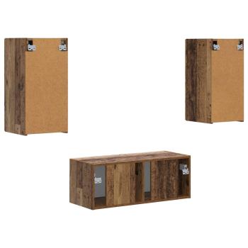 TV-Schrankset Wandmontiert 6 pcs Altholz Holzwerkstoff