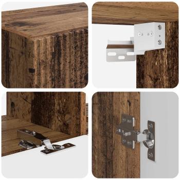 TV-Schrankset Wandmontiert 6 pcs Altholz Holzwerkstoff