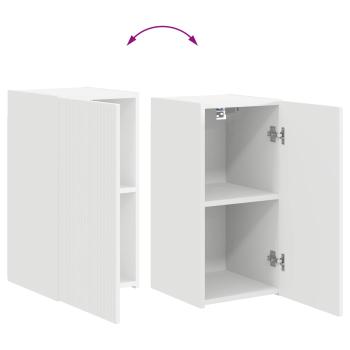 TV-Schrankset Wandmontiert 3 pcs Weiß Holzwerkstoff