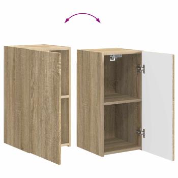 TV-Schrankset Wandmontiert 3 pcs Sonoma-Eiche Holzwerkstoff