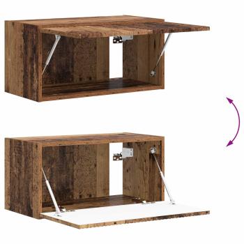 TV-Schrankset Wandmontiert 3 pcs Altholz Holzwerkstoff