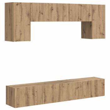 TV-Schrankset 4 pcs Geräucherte Eiche Holzwerkstoff