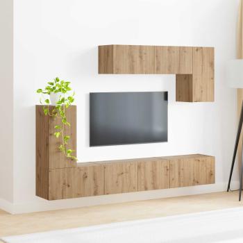 TV-Schrankset 4 pcs Geräucherte Eiche Holzwerkstoff