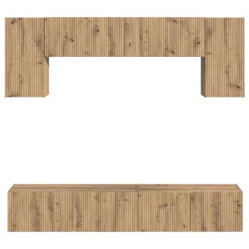 TV-Schrankset 4 pcs Geräucherte Eiche Holzwerkstoff