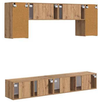 TV-Schrankset 4 pcs Geräucherte Eiche Holzwerkstoff
