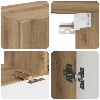 TV-Schrankset Wandmontiert 4 pcs Graues Sonoma Holzwerkstoff