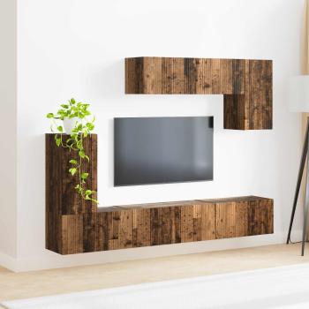 TV-Schrankset 4 Stk. Altholz Holzwerkstoff