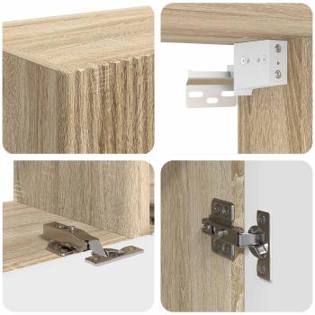 ARDEBO.de - TV-Schrankset Wandmontiert 5 pcs Sonoma-Eiche Holzwerkstoff