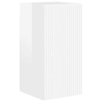 TV-Schrankset Wandmontiert 5 pcs Hochglanz Weiß Holzwerkstoff