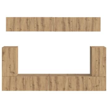 TV-Schrankset Wandmontiert 5 pcs Artisan-Eiche Holzwerkstoff
