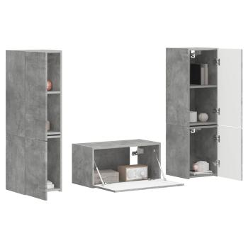 ARDEBO.de - 3 pcs Beton Grau