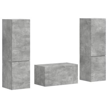 3 pcs Beton Grau
