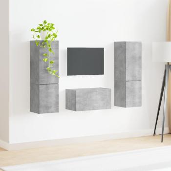 3 pcs Beton Grau