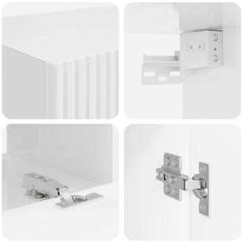 3 pcs Hochglanz Weiß