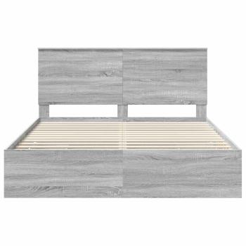 Bettrahmen Graues Sonoma 160 x 200 cm Ingenieurs Holz