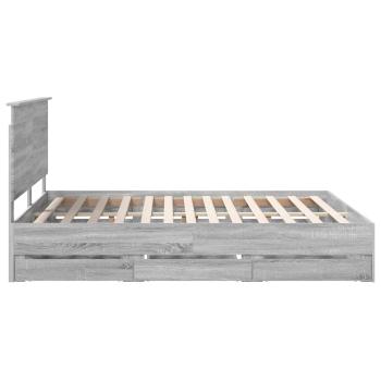 Bettrahmen Graues Sonoma 160 x 200 cm Ingenieurs Holz