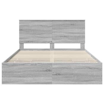 Bettrahmen Graues Sonoma 150 x 200 cm Ingenieurs Holz