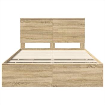 Bettrahmen Sonoma-Eiche 140 x 190 cm Ingenieurs Holz