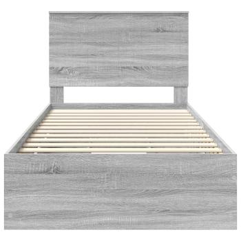 Bettrahmen Graues Sonoma 100 x 200 cm Ingenieurs Holz