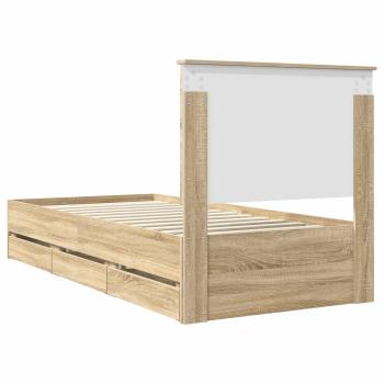 Bettrahmen Sonoma-Eiche 90 x 200 cm Ingenieurs Holz