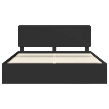 Bettrahmen Schwarz 180 x 200 cm Massives Kiefernholz