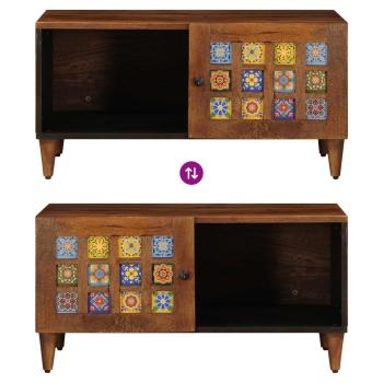 Couchtisch Braun 80 x 50 x 40 cm Massivholz Mango