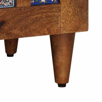 Nachttisch Braun 50 x 33 x 60 cm Massivholz Mango