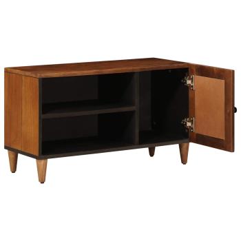 TV-Schränk mit Tür Walnuss 80 x 33 x 46 cm Massivholz Mango