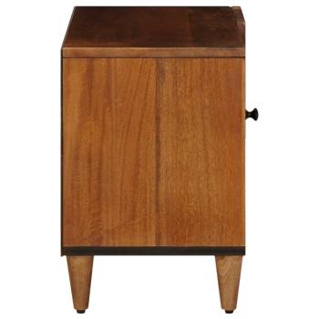TV-Schränk mit Tür Walnuss 80 x 33 x 46 cm Massivholz Mango