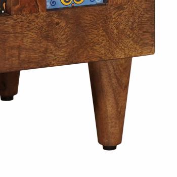 TV-Schränk mit Regal Walnuss 80 x 33,5 x 46 cm Massivholz Mango