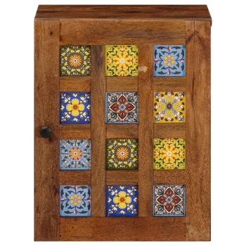 Badezimmer Hängeschrank mit Speicher Walnuss 38 x 33,5 x 48 cm