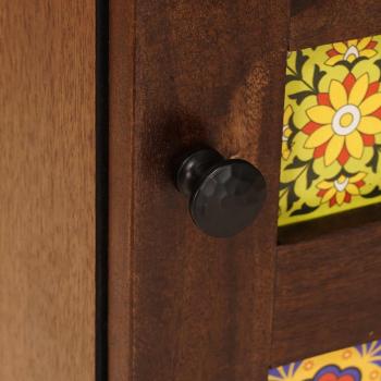 Sideboard mit Tür Walnuss 40 x 33,5 x 75 cm Massivholz Mango