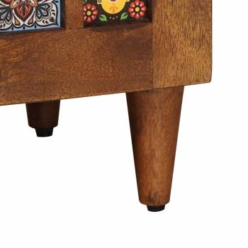 Sideboard mit Tür Walnuss 60 x 33,5 x 75 cm Massivholz Mango