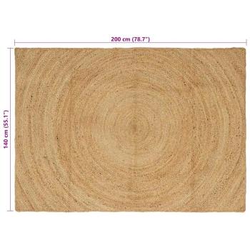Teppich Braun 140 x 200 cm Jute