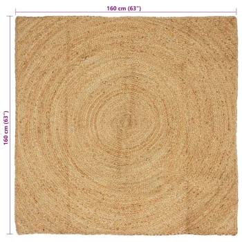Teppich Braun 160 x 160 cm Jute
