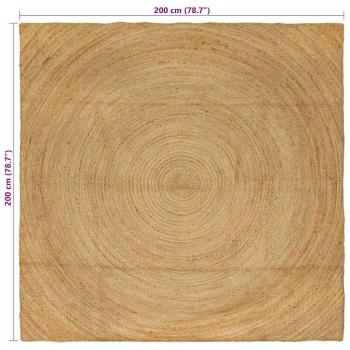 Teppich Braun 200 x 200 cm Jute