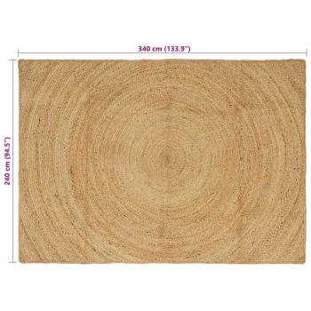 Teppich Braun 240 x 340 cm Jute