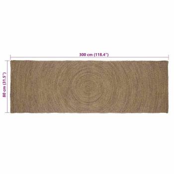Teppich Grau 80 x 300 cm Jute