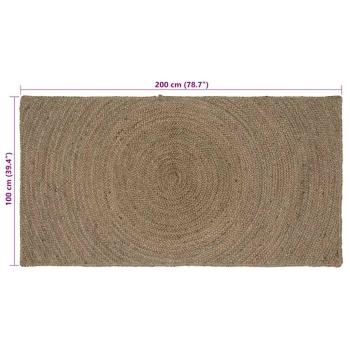 Teppich Grau 100 x 200 cm Jute